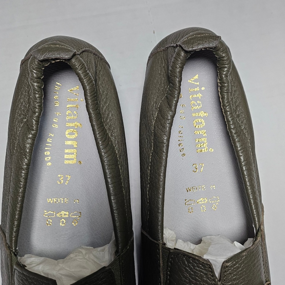 Vitaform Olive Green Leather Loafer Flats Bow Comfort Shoes Womens EU 37/US‎ 7 - Picture 11 of 16
